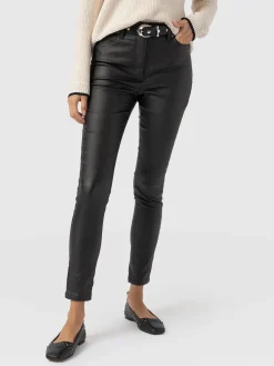 Denim & Jeans|Pants|Saint and Sofia Maeva Skinny Pant - Black Coated