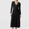 Dresses|Saint and Sofia Maggie Wrap Midi Dress - Black