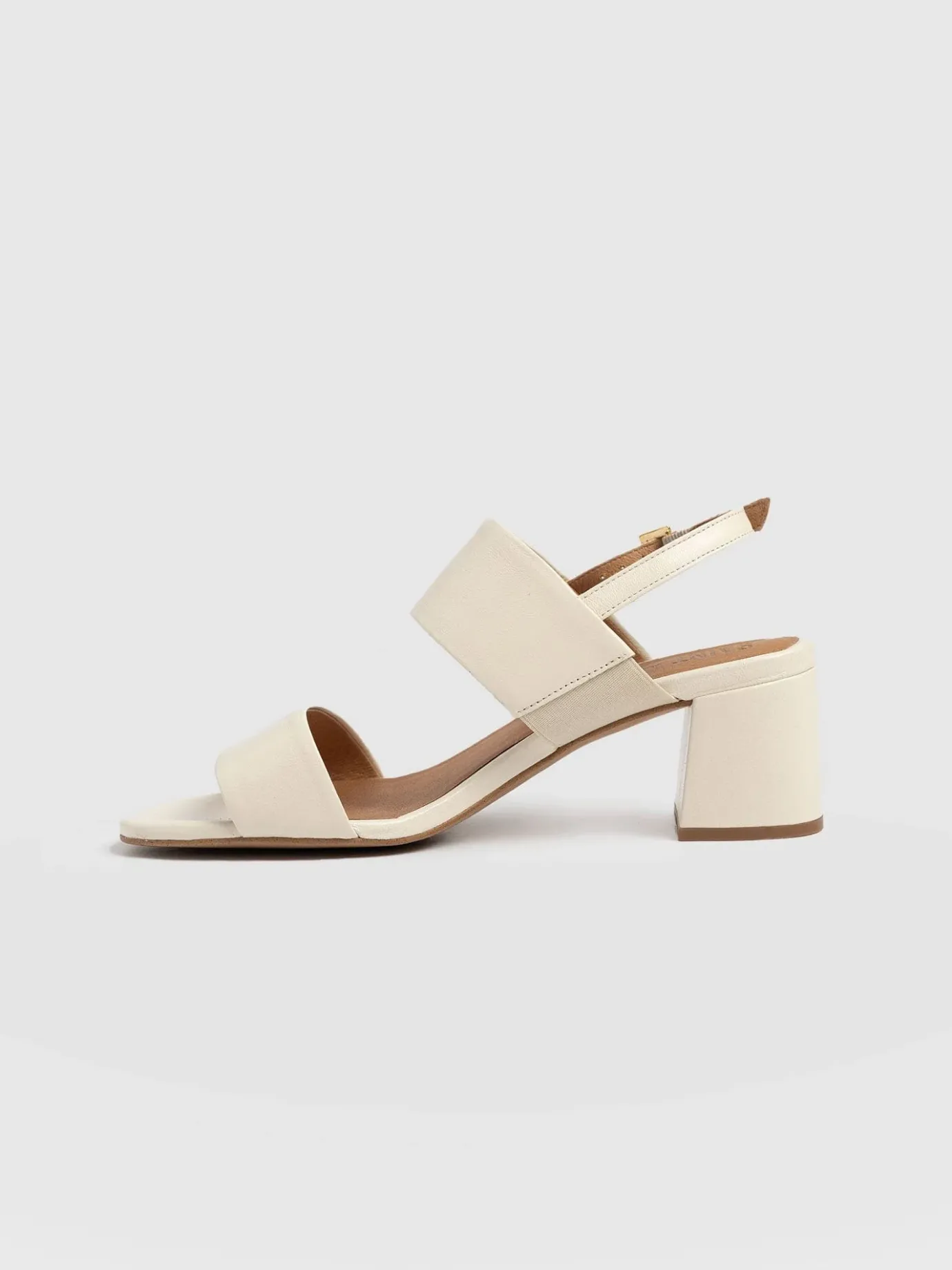 Sandals|Shoes|Saint and Sofia Maida Block Heeled Mules - Cream