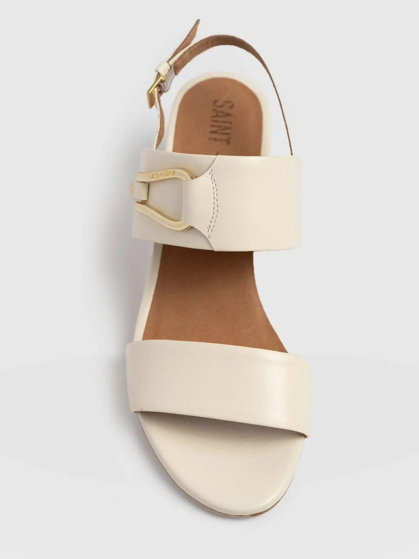 Sandals|Shoes|Saint and Sofia Maida Block Heeled Mules - Cream