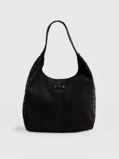 Accessories|Shoulder Bags|Saint and Sofia Margot Hobo Shoulder Bag - Black