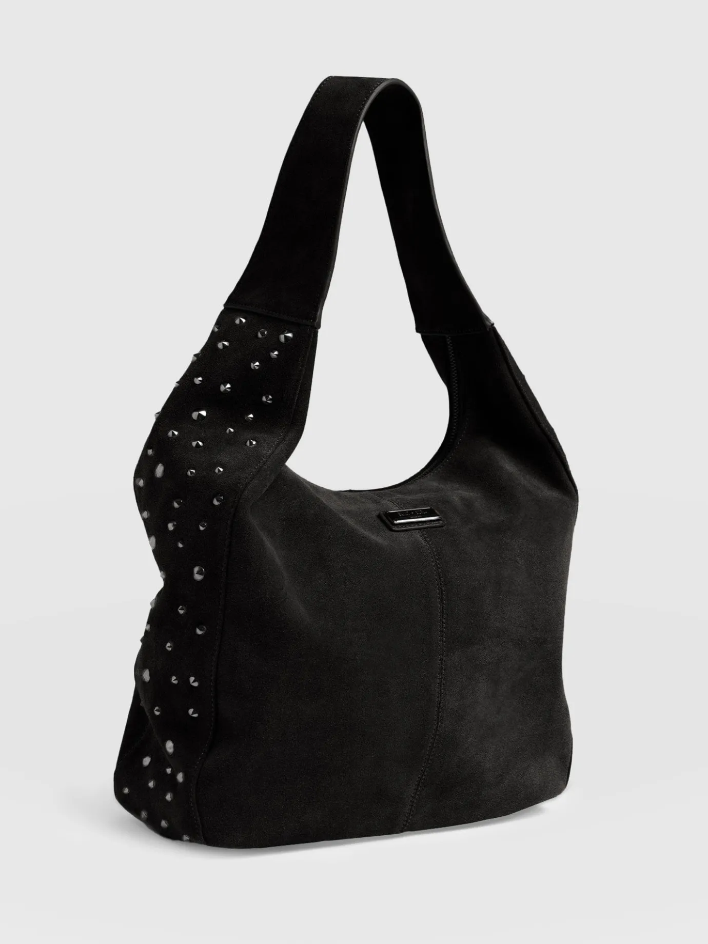 Accessories|Shoulder Bags|Saint and Sofia Margot Hobo Shoulder Bag - Black