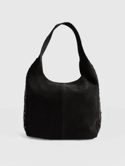 Accessories|Shoulder Bags|Saint and Sofia Margot Hobo Shoulder Bag - Black