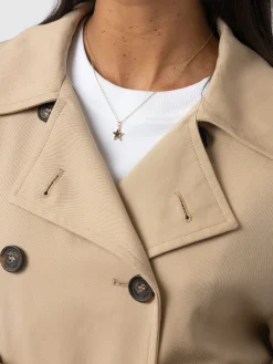 Coats & Jackets|Saint and Sofia Marion Double Breasted Trench - Beige