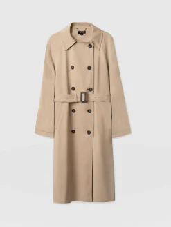 Coats & Jackets|Saint and Sofia Marion Double Breasted Trench - Beige