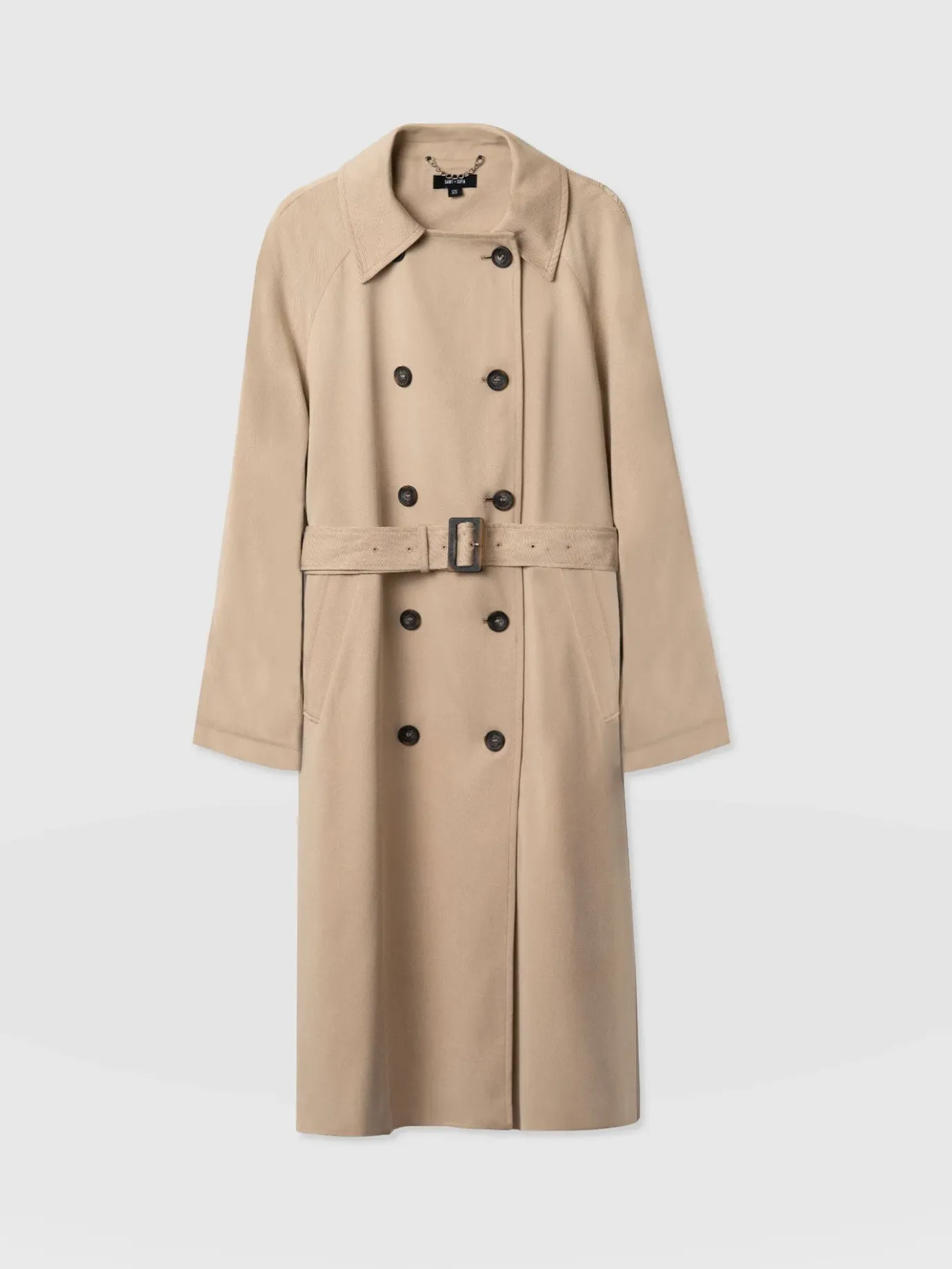 Coats & Jackets|Saint and Sofia Marion Double Breasted Trench - Beige
