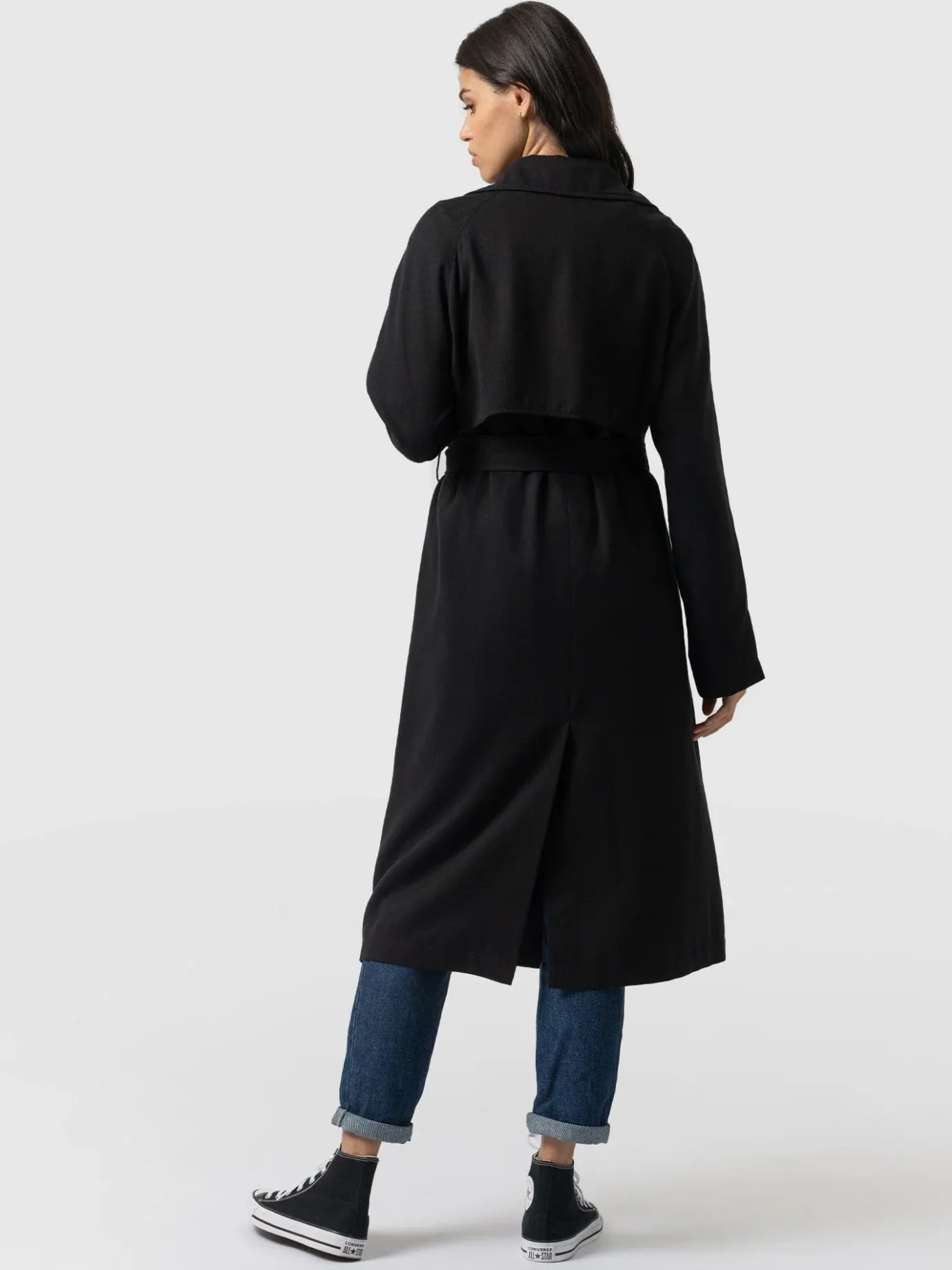 Coats & Jackets|Saint and Sofia Marion Double Breasted Trench - Black