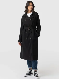 Coats & Jackets|Saint and Sofia Marion Double Breasted Trench - Black