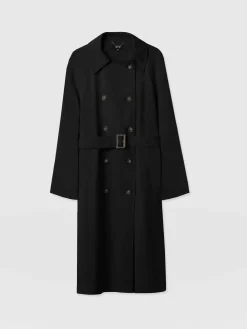 Coats & Jackets|Saint and Sofia Marion Double Breasted Trench - Black