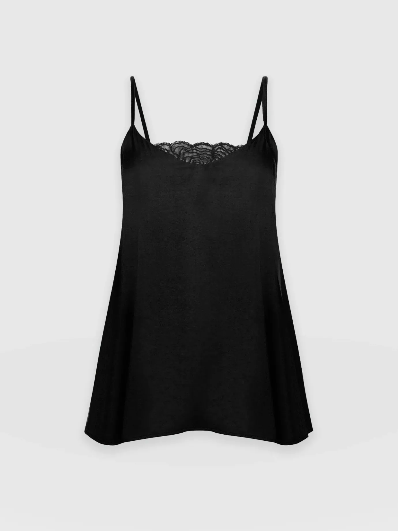 T-shirts & Tanks|Saint and Sofia Mia Lace Cami - Black