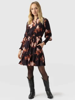 Dresses|Saint and Sofia Mini Olivia Zip Up Dress - Orange Aurora