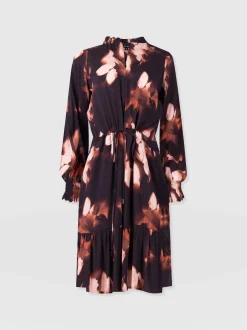 Dresses|Saint and Sofia Mini Olivia Zip Up Dress - Orange Aurora