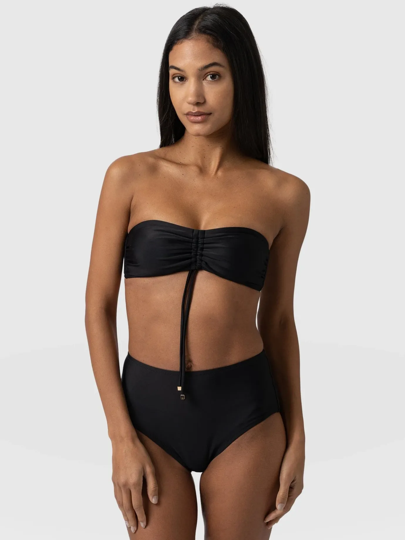 Swimwear|Saint and Sofia Nova High Waisted Bikini Bottom - Black