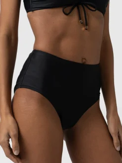 Swimwear|Saint and Sofia Nova High Waisted Bikini Bottom - Black