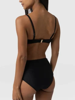 Swimwear|Saint and Sofia Nova High Waisted Bikini Bottom - Black