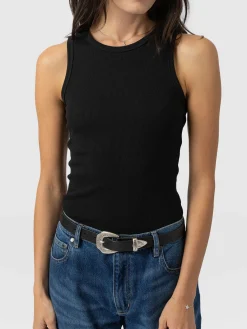 T-shirts & Tanks|Saint and Sofia Nova Racer Vest - Black