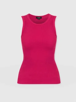 T-shirts & Tanks|Saint and Sofia Nova Racer Vest - Fuchsia Pink