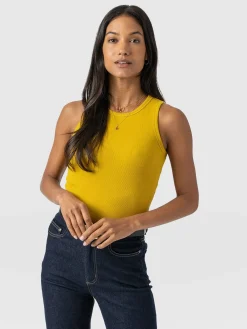 T-shirts & Tanks|Saint and Sofia Nova Racer Vest - Mustard