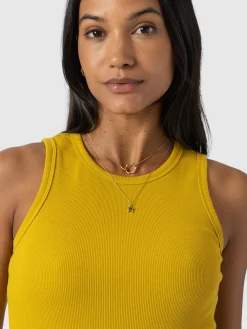 T-shirts & Tanks|Saint and Sofia Nova Racer Vest - Mustard
