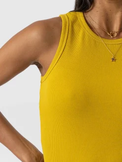T-shirts & Tanks|Saint and Sofia Nova Racer Vest - Mustard
