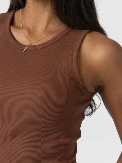 T-shirts & Tanks|Saint and Sofia Nova Racer Vest - Russet Brown