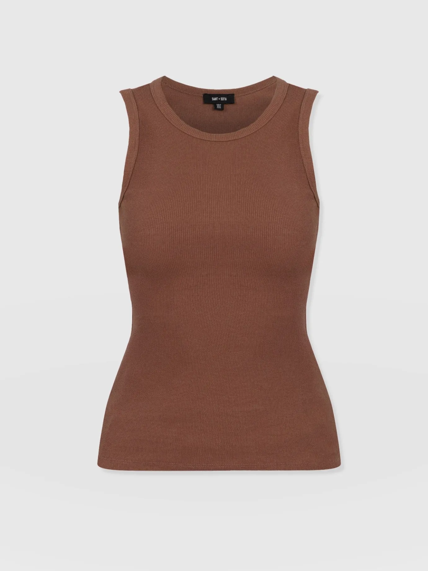 T-shirts & Tanks|Saint and Sofia Nova Racer Vest - Russet Brown