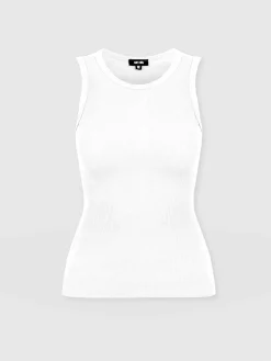 T-shirts & Tanks|Saint and Sofia Nova Racer Vest - White