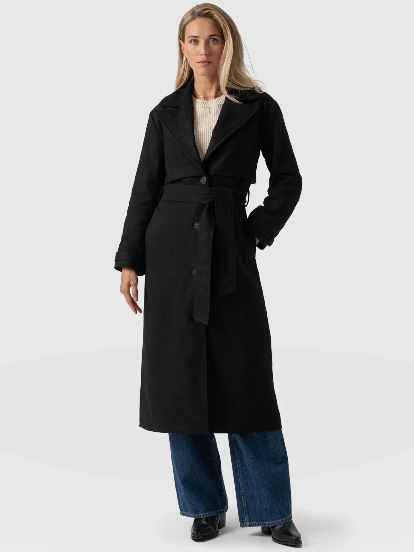 Coats & Jackets|Saint and Sofia Odette Coat - Black