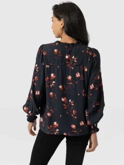 Blouses & Shirts|Saint and Sofia Olivia Blouse - Dark Roses