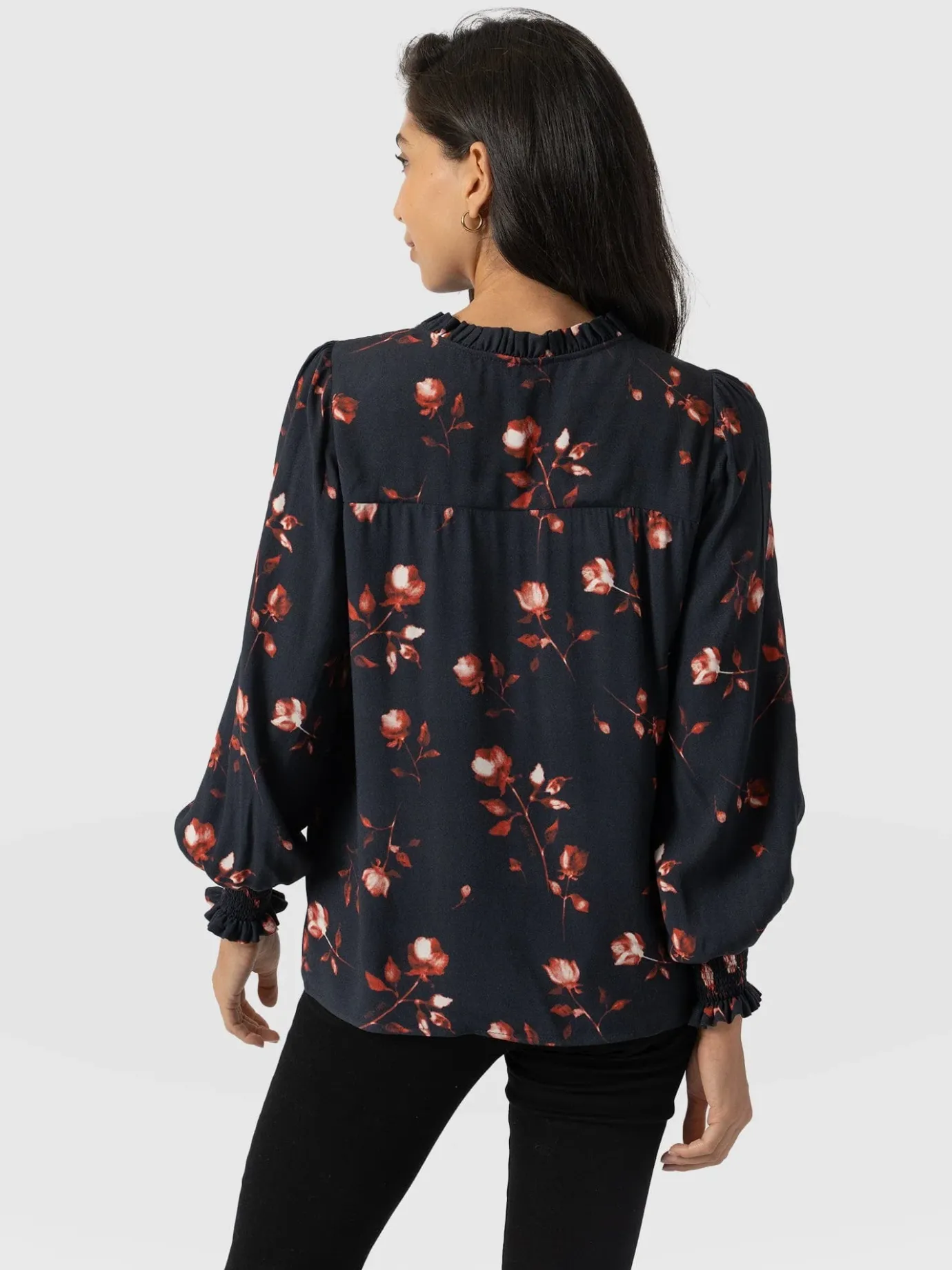 Blouses & Shirts|Saint and Sofia Olivia Blouse - Dark Roses