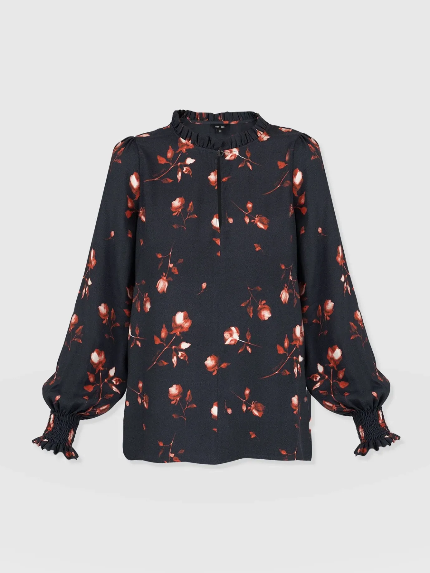 Blouses & Shirts|Saint and Sofia Olivia Blouse - Dark Roses