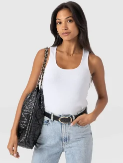 T-shirts & Tanks|Saint and Sofia Olivia Rib Vest - White