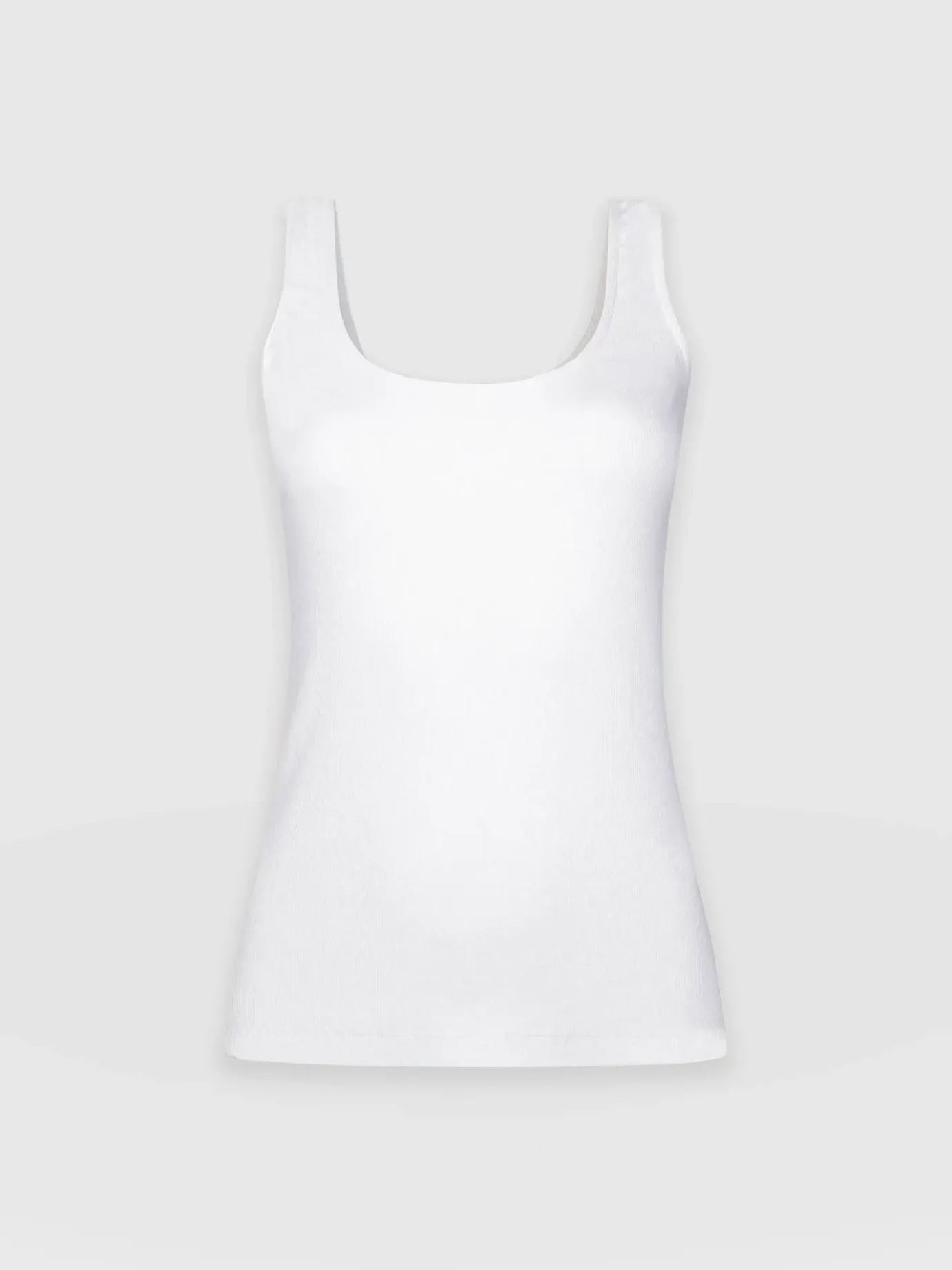 T-shirts & Tanks|Saint and Sofia Olivia Rib Vest - White