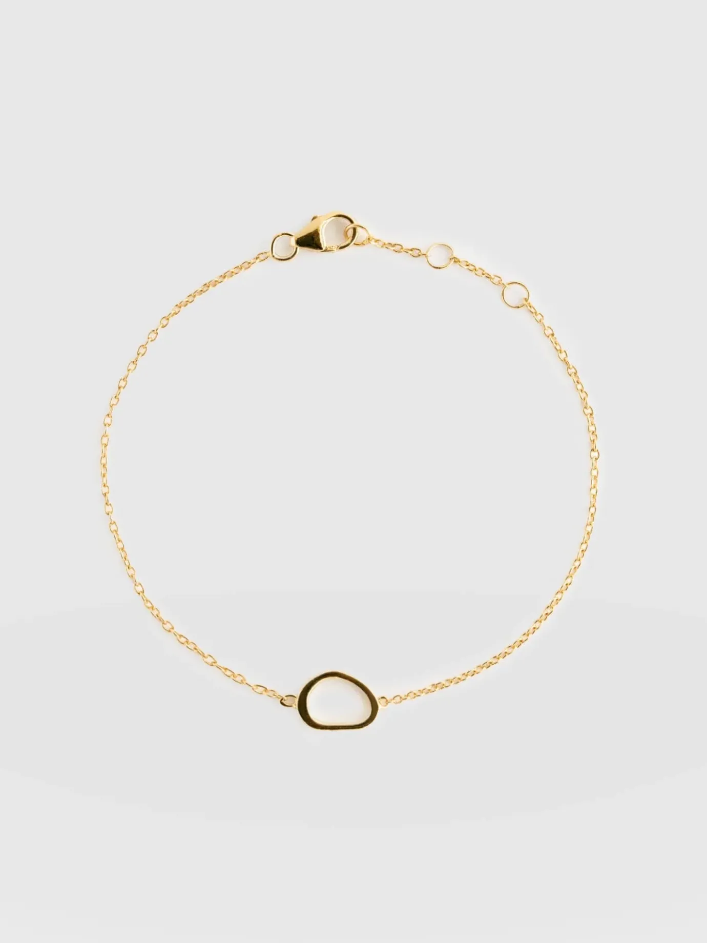 Gold Jewelry|Jewelry|Saint and Sofia Organic Open Oval Bracelet - Gold