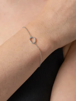 Silver Jewelry|Bracelets|Saint and Sofia Organic Open Oval Bracelet - Silver