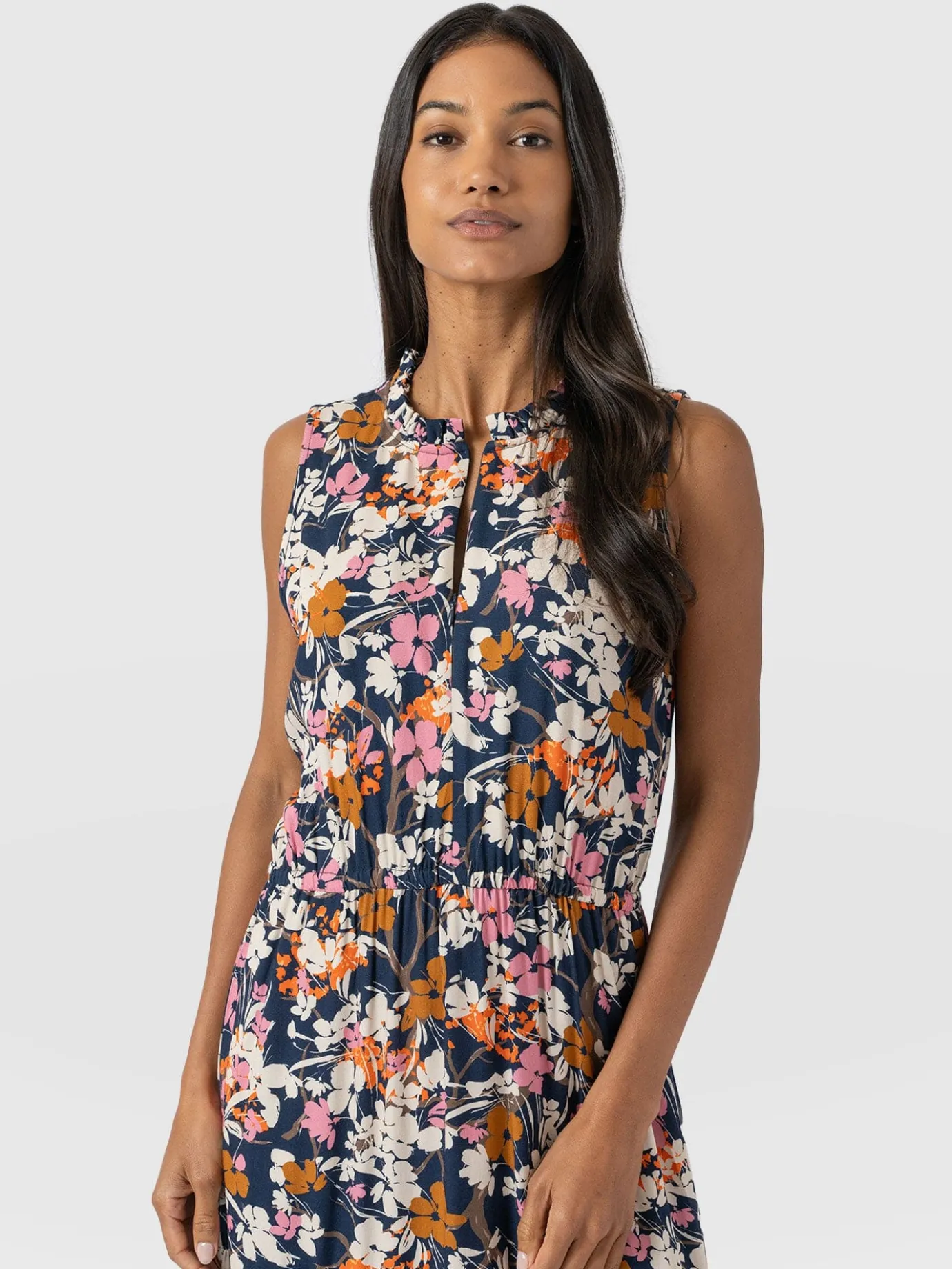 Dresses|Saint and Sofia Orla Dress - Navy Cream Floral