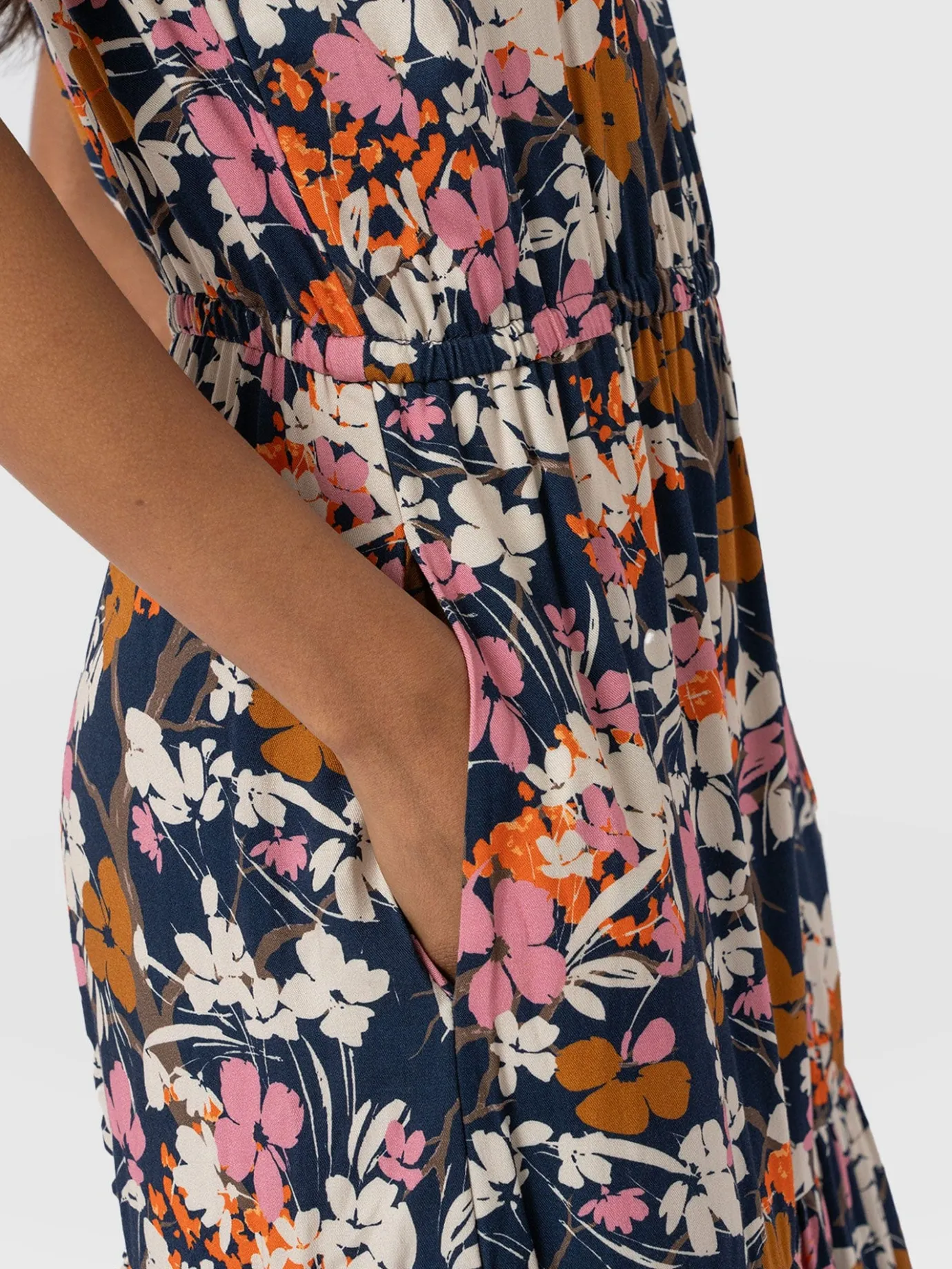 Dresses|Saint and Sofia Orla Dress - Navy Cream Floral