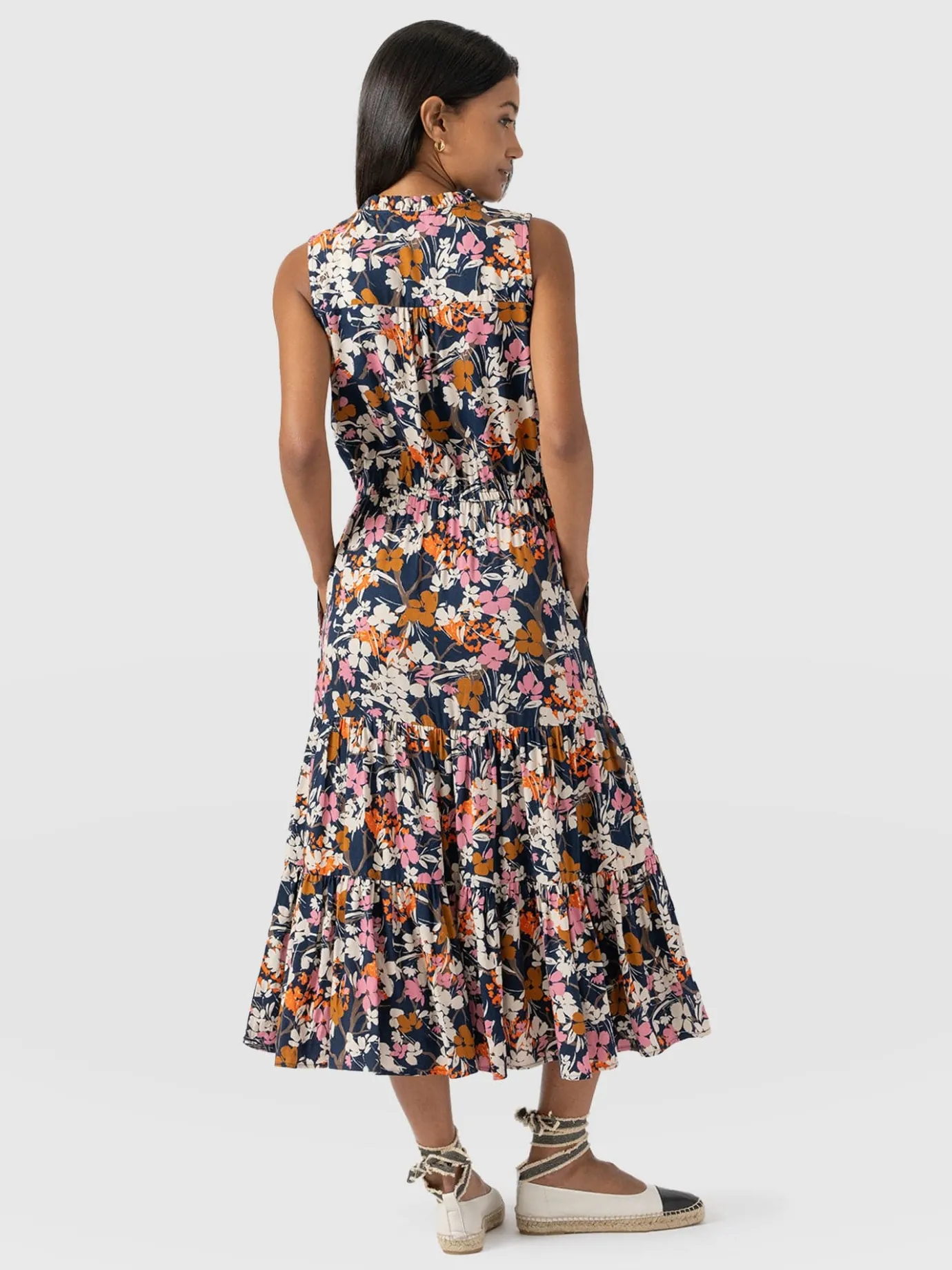 Dresses|Saint and Sofia Orla Dress - Navy Cream Floral