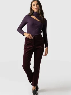 Pants|Saint and Sofia Palmer Pant Corduroy - Plum