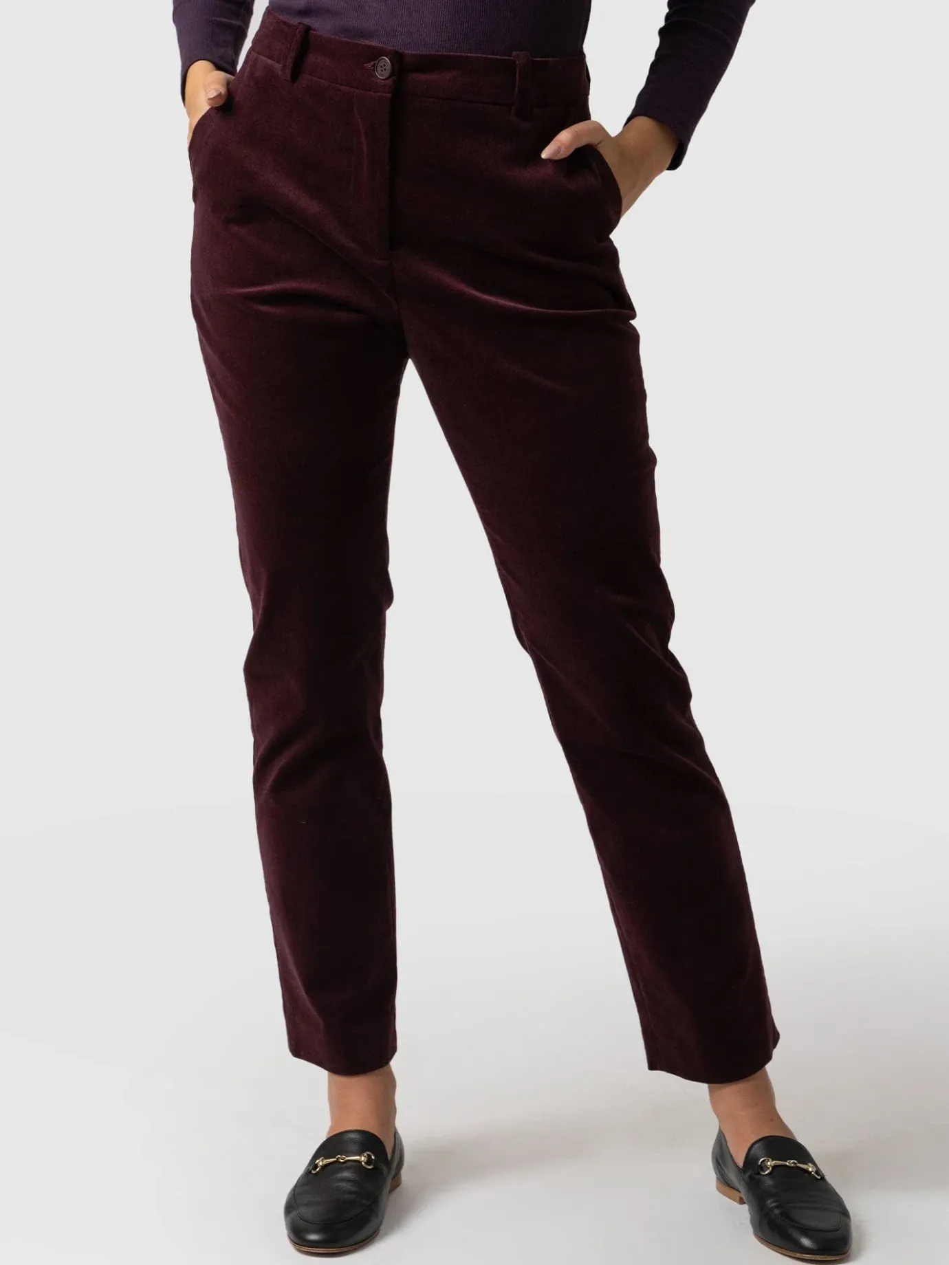 Pants|Saint and Sofia Palmer Pant Corduroy - Plum