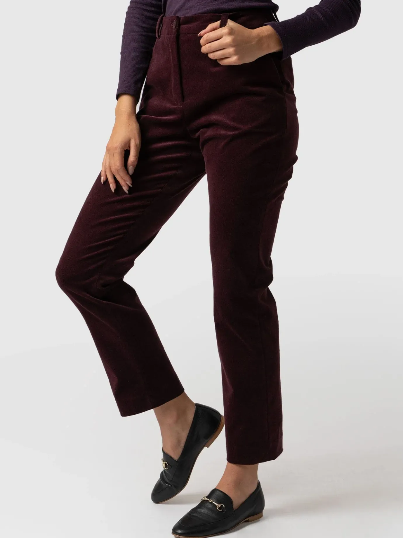 Pants|Saint and Sofia Palmer Pant Corduroy - Plum