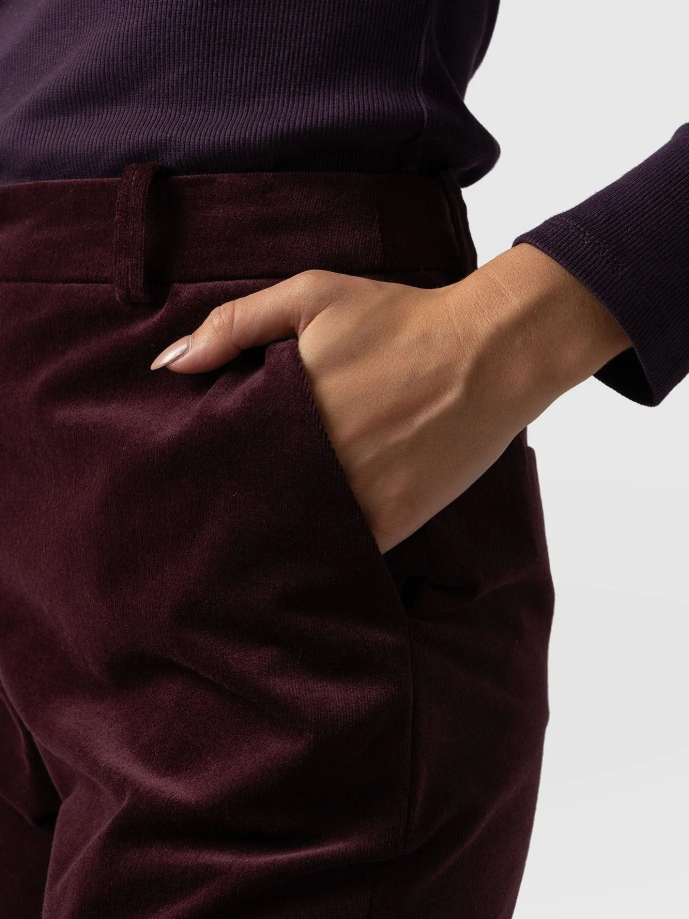 Pants|Saint and Sofia Palmer Pant Corduroy - Plum