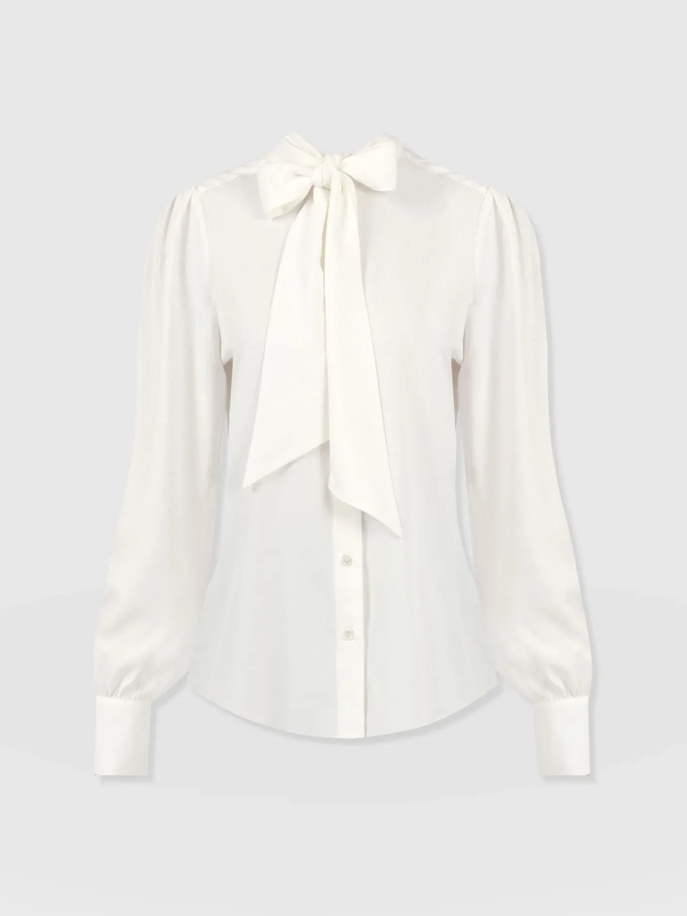 Blouses & Shirts|Saint and Sofia Paxton Pussybow Blouse - Cream