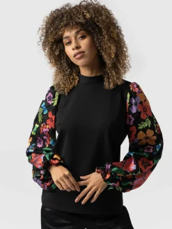 T-shirts & Tanks|Saint and Sofia Penny Puff Sleeve Long Sleeve - Pop Floral