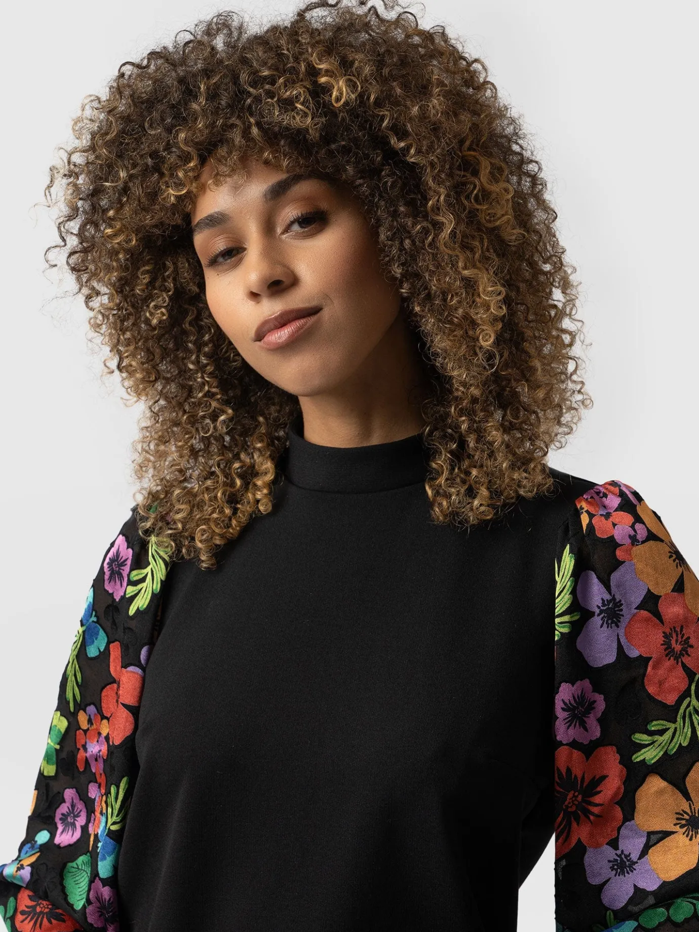 T-shirts & Tanks|Saint and Sofia Penny Puff Sleeve Long Sleeve - Pop Floral
