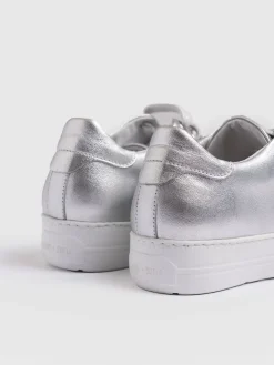 Sneakers|Shoes|Saint and Sofia Portland Sneaker - Silver