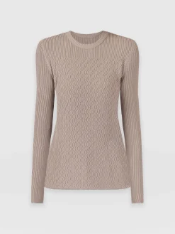 Knitwear|Sweaters|Saint and Sofia Primrose Knit Sweater - Malt