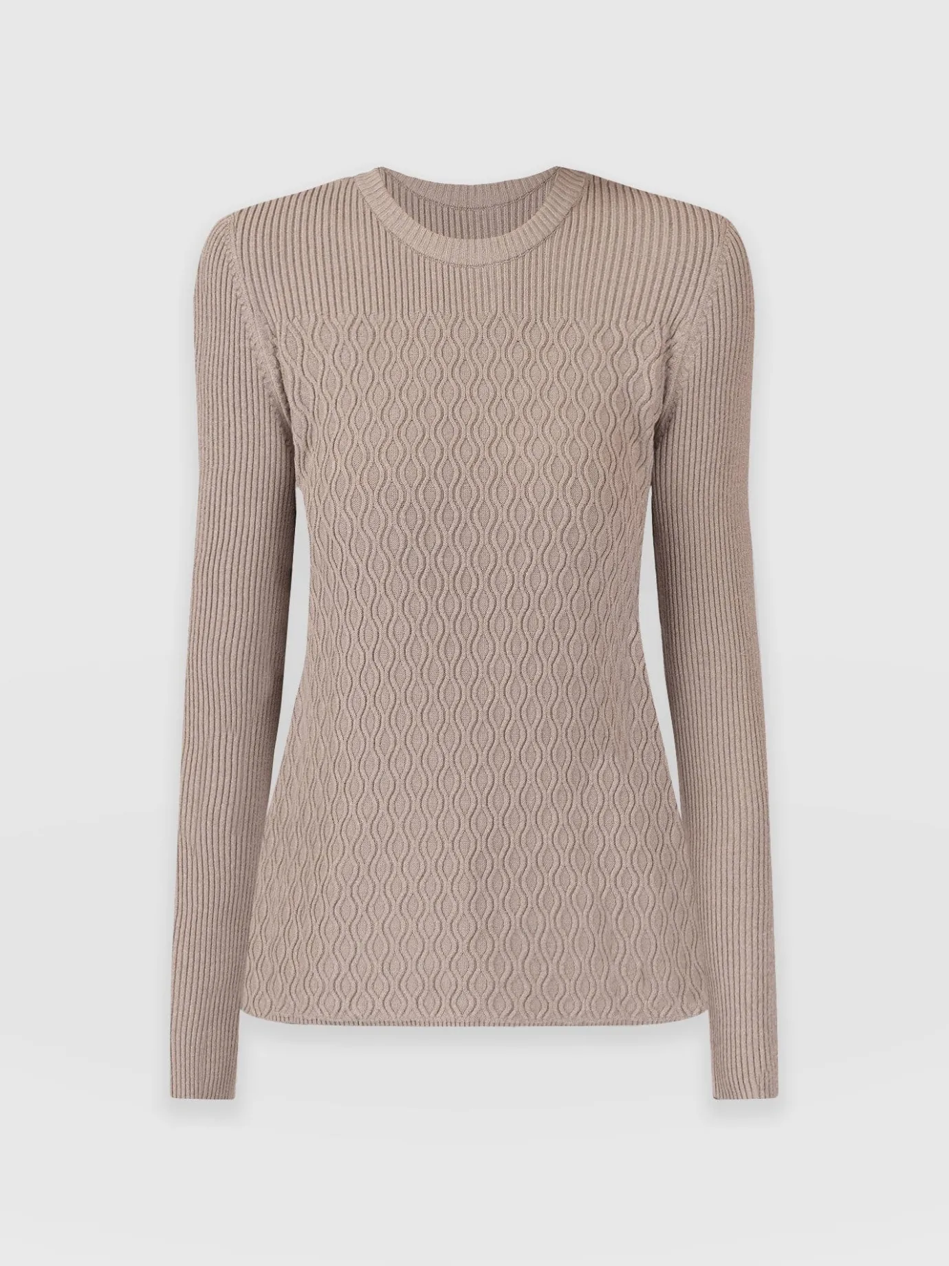 Knitwear|Sweaters|Saint and Sofia Primrose Knit Sweater - Malt