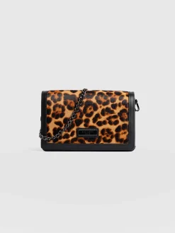 Accessories|Cross Body Bags|Saint and Sofia Primrose Wallet on Chain - Leopard