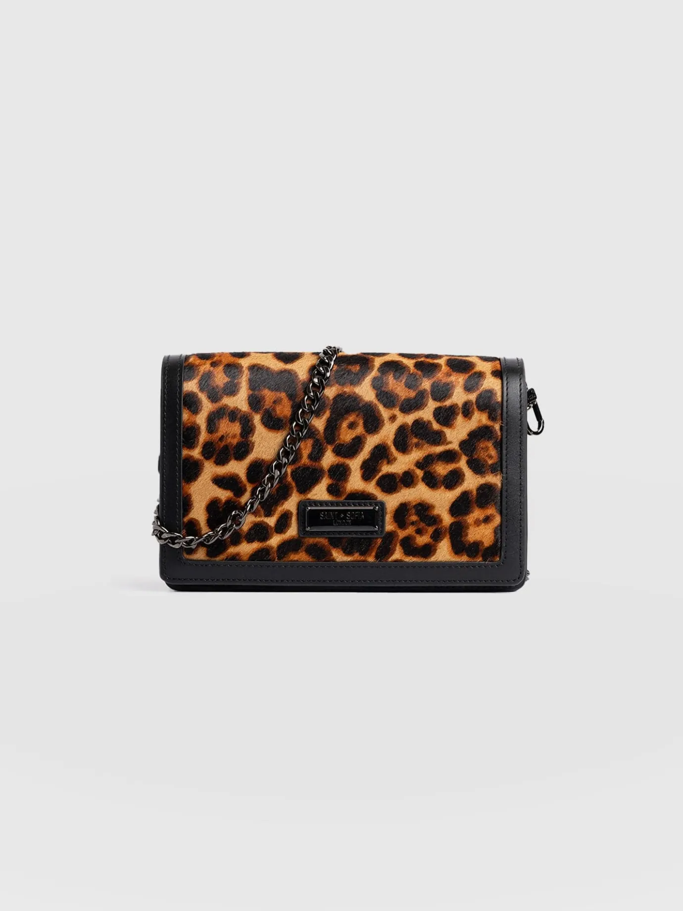 Accessories|Cross Body Bags|Saint and Sofia Primrose Wallet on Chain - Leopard